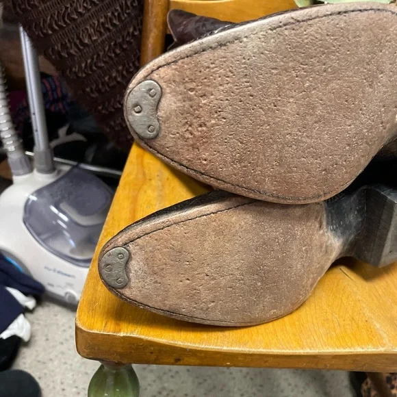 ❤️Vintage Great USED Condition 10B Ostrich leg Nocona Boots - Picture 10 of 12